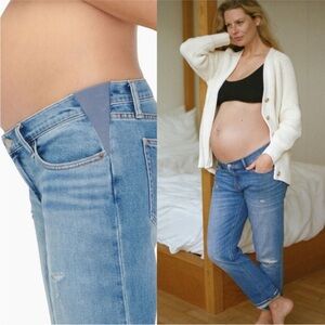 Hatch Blue Ankle & Cropped Maternity Jeans